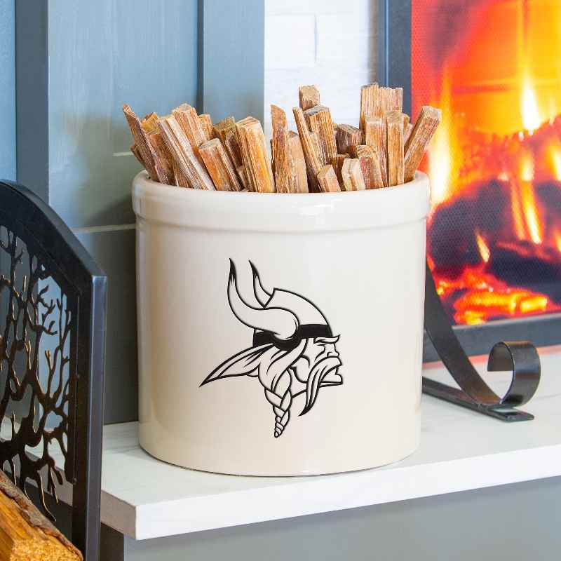 NFL Team Logo Stoneware Crock - Minnesota Vikings